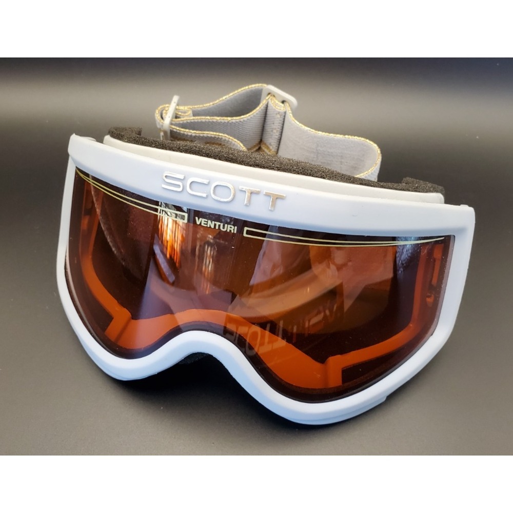 NOS Vintage Scott USA Venturi Gray Goggles Gray Gold Fringe Original Packaging